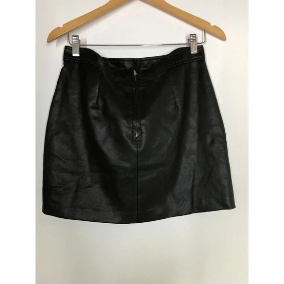 Blank NYC Spend The Night Skirt Mini Faux Leather Black 29 - Picture 8 of 14